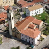 Masullas, Chiesa della Beata Vergine Maria - Veduta aerea